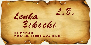 Lenka Bikicki vizit kartica